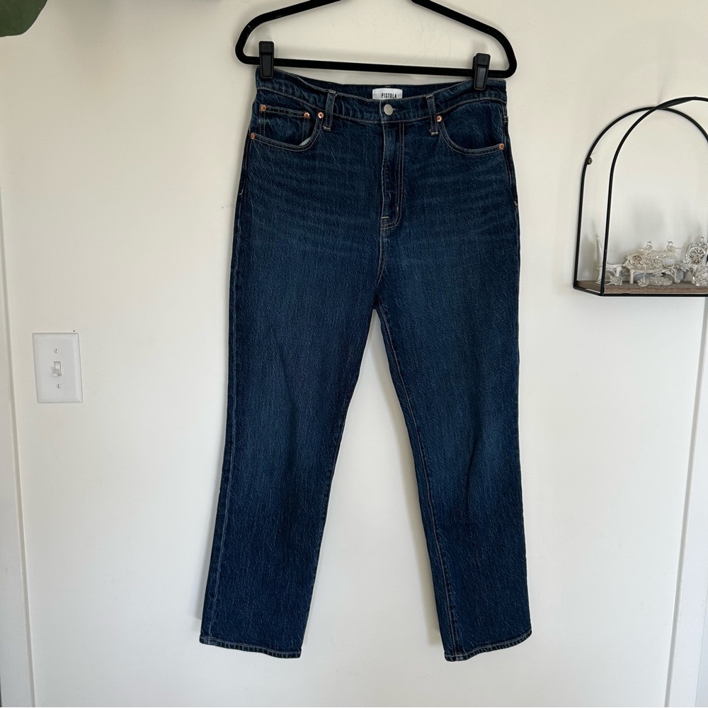 Pistola Bri High‎ Rise Slim Straight Denim Blue Jeans Size 30